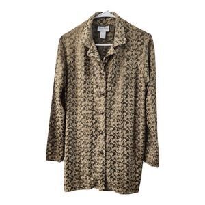 Diane Von Furstenberg‎ The Color Authority Floral Lace Button Down Shirt Vintage